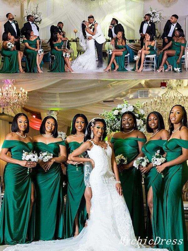 black and green wedding dress